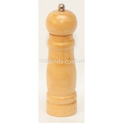 R0350 Мельница для перца и соли деревянная (светлая) ручная, 15*4.5см,120гр