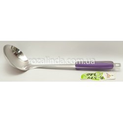 R0374 Половник металл с пластиковой цветной ручкой