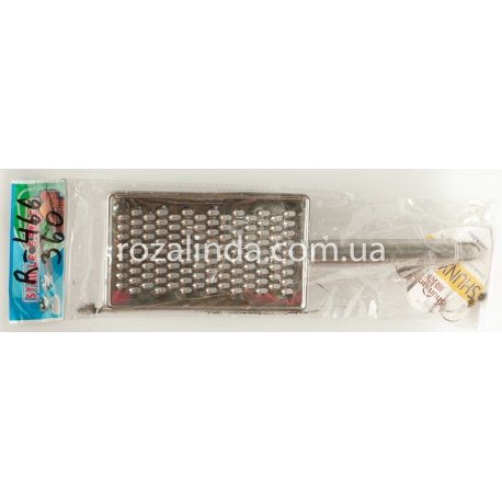 R0466 Терка для сыра плоская металлическая с ручкой
