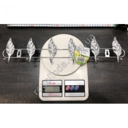 R0306 Вешалка 6 крючков металл. (листочек)