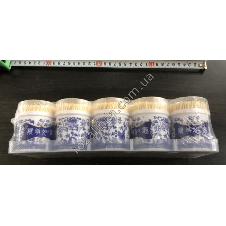 R0474 Набор зубочисток в пластиковой коробке с рисунком (350 зуб.)