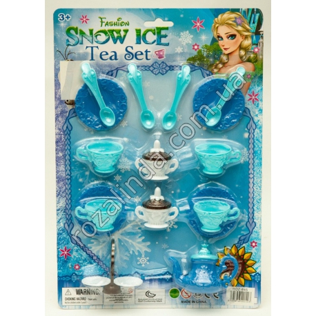 R645 Набор детский: посуда для чаепития + подставка для печенья "Snow Ice" 21*31 см.