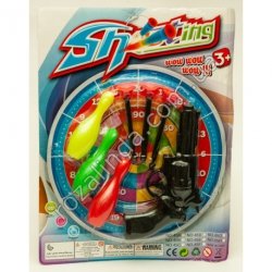 R0619 Пистолет детский + кегли 25,5*18 см.