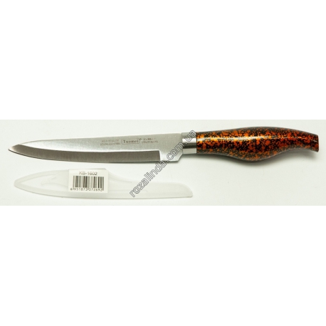 R0560 Нож кухонный коричневая ручка с узором 24 см. 68 гр.