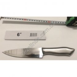 R0494 Нож 6-ка, 24 шт/уп!!! ручка металл. 84 гр.