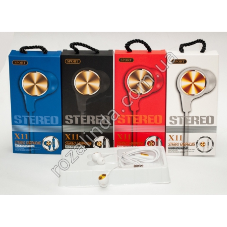 R0882 Наушники Stereo Earphones X11 с микрофоном
