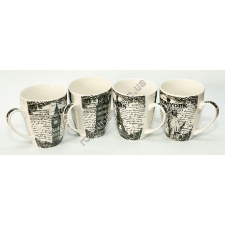 R899 Чашка керамическая "газетка" (10х8,5 см.)