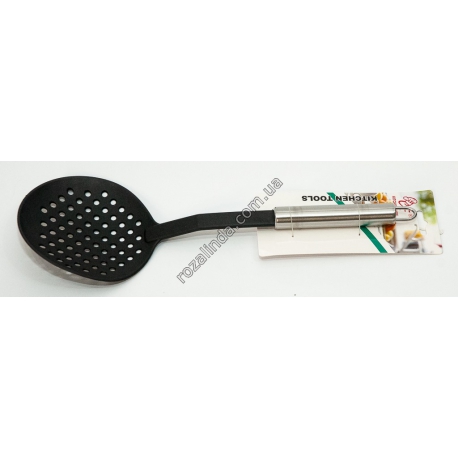 R0985 Шумовка тефлоновая с метал. ручкой 33,5*11,5 см. CF