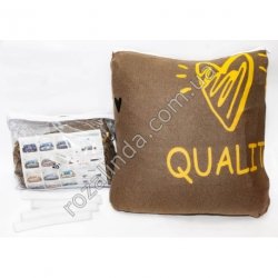 М0081 Чехол д/дивана(кресла) эласт., 1-но мест.(90-140см)"Quality" желтое сердце + 1 наволка, 511 гр