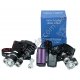 М0307 Фонарь на голову 3 линзы, пластик, 2АКБ,micro USB, 9*6*3.5см,&nbsp;160гр