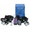 М0307 Фонарь на голову 3 линзы, пластик, 2АКБ,micro USB, 9*6*3.5см,&nbsp;160гр
