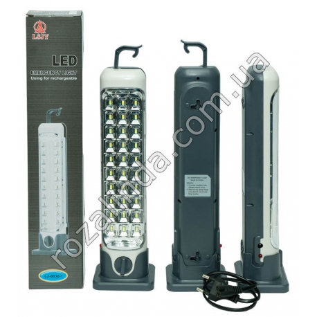 М0311 Фонарь-светильник 30 LED,''LSJY'' LJ-8830, 2 режима, зар.вилка, подставка 28,5*6*4,5 см, 351гр