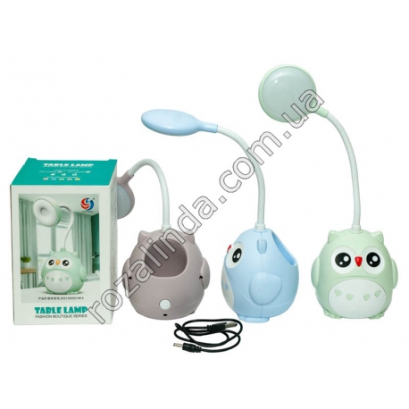 М0321 Лампа Led настольная 'Chao Sheng' Сова, гибкая, кнопка On/off, материал ABS, 600mAh,16*8.5*9см