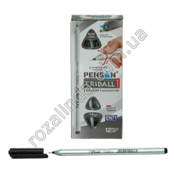 М0255 Ручка масляная черная EN71, 12 шт/уп, PensanTriball, 15 см, 7 гр.