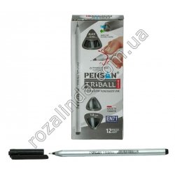 М0255 Ручка масляная черная EN71, 12 шт/уп, PensanTriball, 15 см, 7 гр.