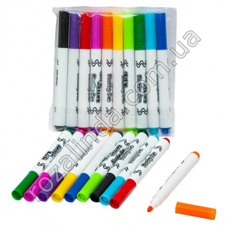 М0302 Фломастеры 10 шт. "Floоting Pen"(500уп*10) 10,5*10*1см, 39г.