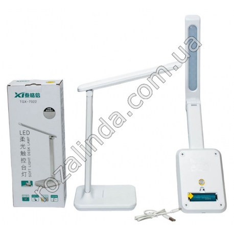 М0328 Лампа настольная LED "Гусак",TAIGEXIN,TGX-7022,поворот 180°,ТYPE-C USB+1AKB,33*27.5*12 см,321г