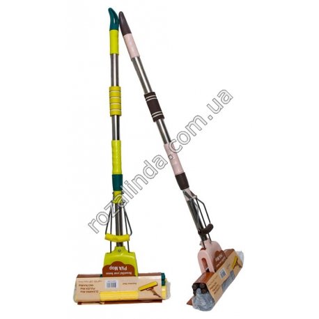 М0342 Швабра 2 жима КАЧЕСТВО PVA Mop,Chao Wei, ручка метал+паролон, 120*27*6 см,700 г.
