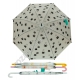 М0158 Зонт трость детский, силикон, "Bear chips say, hello veow so cute", 73 см, 250 гр.