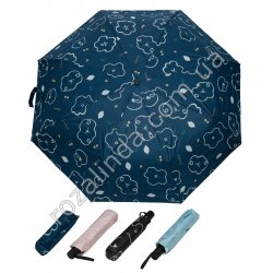 М0173 Зонт механический складной Sweet (облако/вишня) + чехол, 27 см.Д:105 см., 325 гр.