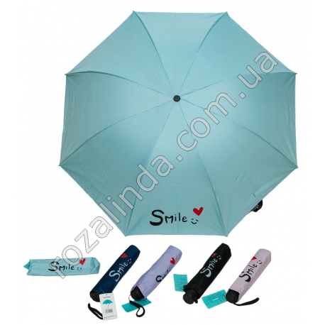 М0176 Зонт механический складной "Smile" + чехол, 27 см, Д:105 см., 325 гр.