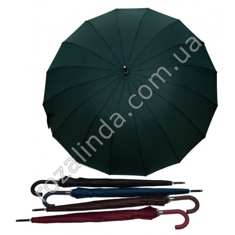 М0181 Зонт трость большой, ручка дуга soft touch, "Borain" + чехол, 16 метал.спиц,Д:120 95 см 620г