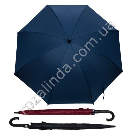 М0183 Зонт трость большой, ручка дуга пласт., 8 пласт.спиц, 95 см Д:120 см., 517 гр.