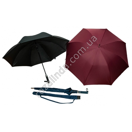 М0184 Зонт трость большой, з/л, пласт.спицы,прям.ручка soft touch, рез.наконечн.,93 см, Д:120, 575гр