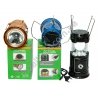 М0350 Фонарь выдвижной 'SiHONG' SH-5800Т, 1W+6Led, 2е мет.ручки, зарядка-вилка+USB A+солн.батар.