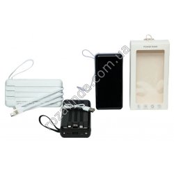 М0366 Power bank портативное зарядное устройство 'RoHS' 3.7wh, 20000mAh, дисплей/экран полностью,micro+typeC вход, 4кабеля для з