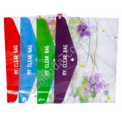 М0391 Папка для бумаг на кнопке (конверт) My clear bag, с рисунком, B220F, 36*26см, 26гр