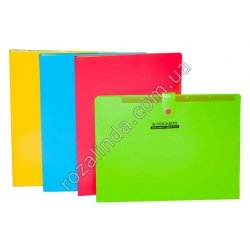 М0394 Папка для документов А4, пластик, 5 отделов-карманов, кнопка, FA8071, 32.5*24*2см, 142гр