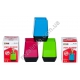 М0410 Стакан-подставка для ручек, пластик, квадратный, цветной, Pen stand, DG-6910,6.2*5.5*11см, 71г