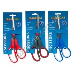 М0458 Ножницы канц.офисные 12 шт/доза Scissors Diale, эргономичные ручки, цветные, 21см, 63гр.