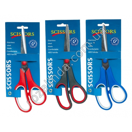 М0458 Ножницы канц.офисные 12 шт/доза Scissors Diale, эргономичные ручки, цветные, 21см, 63гр.