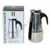 М0473 Кофеварка гейзерная Espresso Maker Классик на 6 чашек, сталестин, 19*9.5см, 409 г
