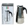 М0473 Кофеварка гейзерная Espresso Maker Классик на 6 чашек, сталестин, 19*9.5см, 409 г