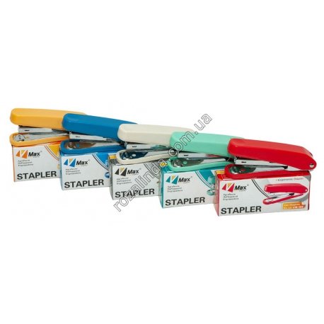 М0481 Степлер №10, пластиковый (10л), Stapler 'Max Office Supplies' VM-10E, 9*4*2см, 55г, 10 шт/доза