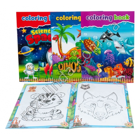 М0504 Раскраска Coloring book BK30137-1-4 (16 стр.28,5*20,5/60гр.(12 шт/доза)