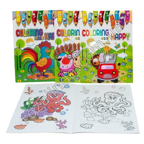 М0505 Раскраска Coloring and be Happy A4-10-52-54 (16 тор./28,5*20,5/60гр.(12 шт/доза)