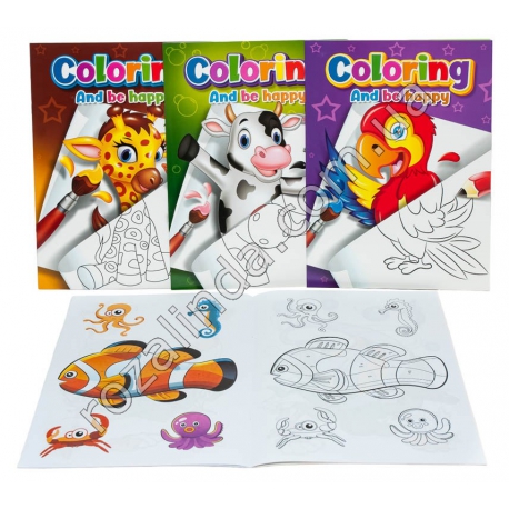М0506 Раскраска Color and be Happy BK36327-30 (16стр./28,5*20,5/60гр.(12 шт/доза)