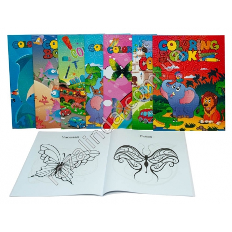 М0515 Раскраска Coloring Book A-001-008 (32 стр./21,5*28,5/101гр.(12 шт/доза)