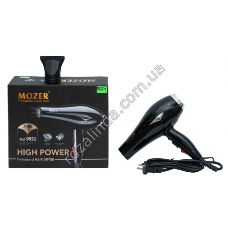 М0624 Фен 'Mozer' High power, MZ-9931, 3000W, 3темп./2скор. 30×27×9см, 624гр.