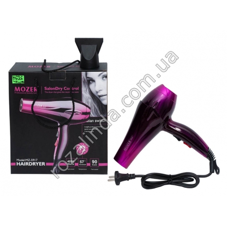 М0626 Фен 'Mozer' SalonDry Control MZ-5917, 4000W, 3темп./2скор. 29×28×9см, 430гр.