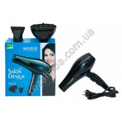 М0627 Фен 'Mozer' Salon Design MZ-5928, 5000W, +диффузор, 3темп./2скор. 30×27×9см, 448гр.