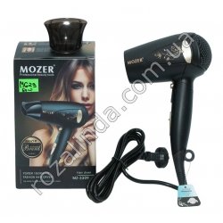 М0629 Фен 'Mozer' Brand MZ-3309, складная ручка, 1500W, 3темп./2скор. 23,5×18×7см, 347гр.