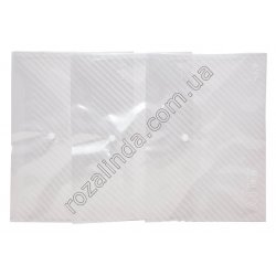 М0416 Папка-конверт А4 на кнопке, прозрачная в полоску, Huajie, Н5501А-14, 32,5*23см, 20гр,
