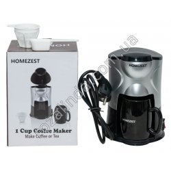 Е0001 Кофеварка капельная (фильтрационная) Homezest 1чашка (150мл),300W 14*12.5*19.5см, 690гр,