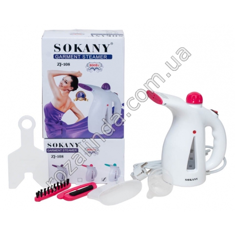 Е0008 Отпариватель SOKANY ZJ-108, 800W, 200мл, нас.щетка, пар.насадка,18.5*11*23см,700гр