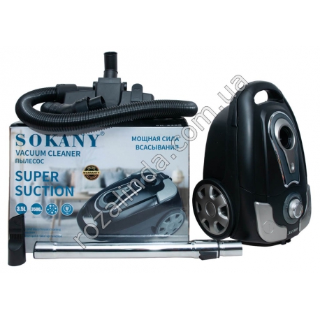 Е0003 Пылесос SOKANY SK 3386, мешок 3.5л, 3500W, железная труба, матовый (черный или белый), 4.9кг